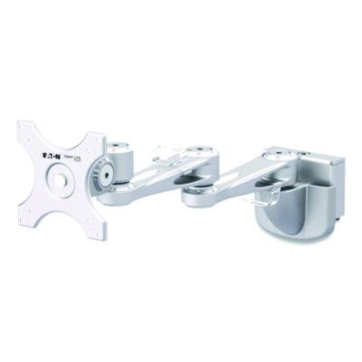 Dual-Extension Monitor Mount For Slat Wall System For 32" Tvs, 4.9w x 4.7d x 20.5h, Silver, Supports 22 Lb
