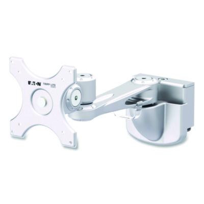 Single-Extension Monitor Mount For Slat Wall System For 32" Tvs, 4.9w x 4.7d x 14.2h, Silver, Supports 22 Lb