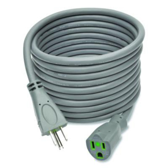 Hospital-Grade Extension Cord, 15 Ft, 15 A, Gray