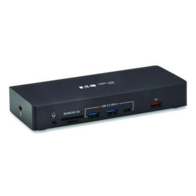 Triple Display Usb-C Dock, Displayport/Hdmi/Rj45/Usb/Vga, Black