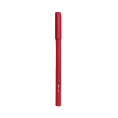 Ballpoint Pen, Stick, Medium 1 Mm, Red Ink, Red Barrel, Dozen