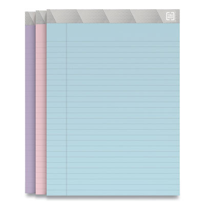Notepads, Wide/Legal Rule, (50) Assorted Pastel Color 8.5 x 11 Sheets, 6/Pack
