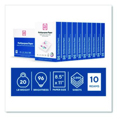 Multipurpose Paper With Colorlok Technology, 96 Bright, 20 Lb Bond Weight, 8.5 x 11, White, 500 Sheets/Ream, 10 Reams/Carton