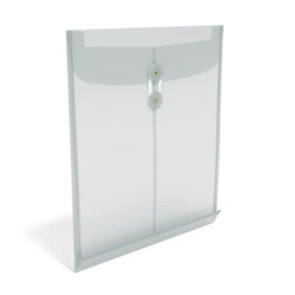 Poly String And Button Storage Envelope, Letter Size, Clear, 5/Pack