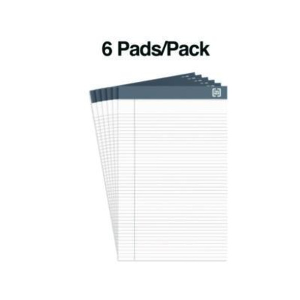 Notepads, Narrow Rule, 50 White 5 x 8 Sheets, 6/Pack