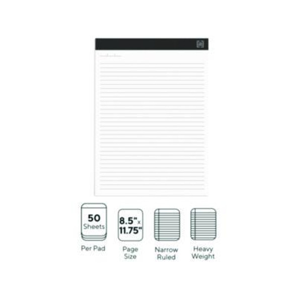 Notepads, Narrow Rule, (50) White 8.5 x 11 Sheets, 6/Pack