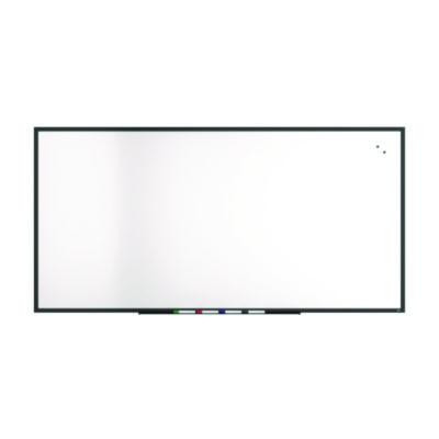 Magnetic Porcelain Dry Erase Board, 96" x 48", White Surface, Black Aluminum Frame