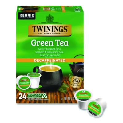 Tea K-Cups, Decaf Green Tea, 0.11 Oz, 24/Box