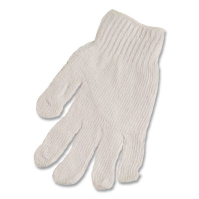 Pro Ctps400/Nlw Series Natural White String Knit Gloves, Reversible, Medium, White, 12 Pairs