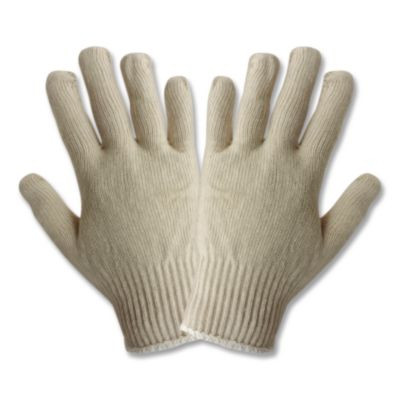 Pro Ctps400/Nlw Series Natural White String Knit Gloves, Reversible, Small, White, 12 Pairs
