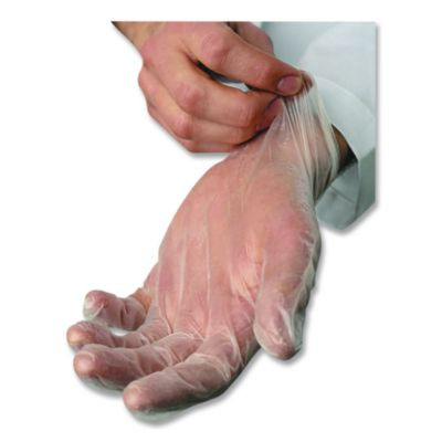 V5101 Series Latex-Free Lightly Powdered Vinyl Gloves, X-Large, 3 Mil Thick, 9" Long, Clear, 100/Box