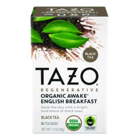 Tea Bags, Organic Awake English Breakfast, 16/Box