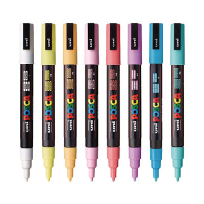 Water-Based Paint Markers, Fine Bullet Tip, 0.9 Mm/1.3 Mm, Assorted Colors, 8/Set