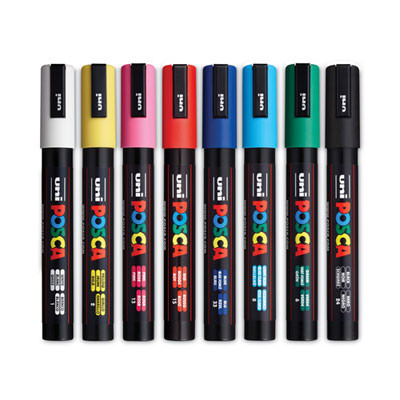 Water-Based Paint Markers, Medium Bullet Tip, Assorted Colors, 8/Pack