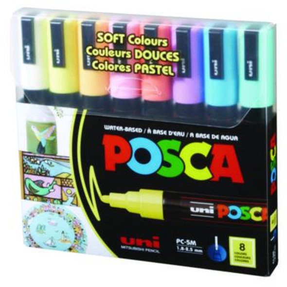 Water-Based Paint Markers, Medium Bullet Tip, 1.8 Mm/2.5 Mm, Assorted Colors, 8/Set