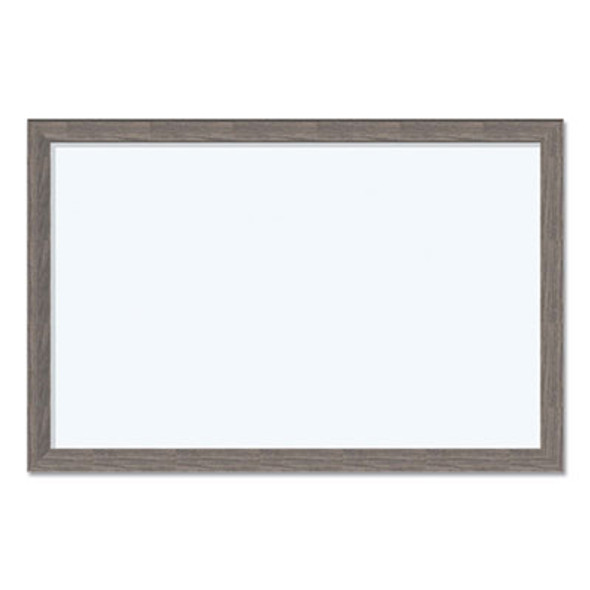 Magnetic Dry Erase Board With Rustic Frame, 36" x 24" (Actual Size: 35" x 23"), White Surface, Brown Wood Frame