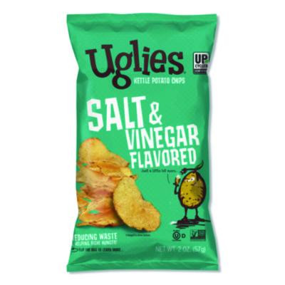 Kettle Potato Chips, Salt And Vinegar, 2 Oz Bags, 24/Carton