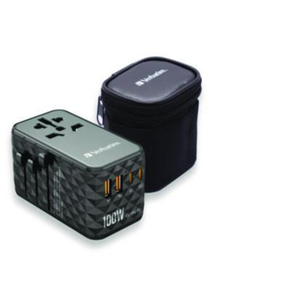 Uta-06 Gan Iii Universal Travel Adapter, (2) Usb-A/(2) Usb-C/Quick Charge 4+