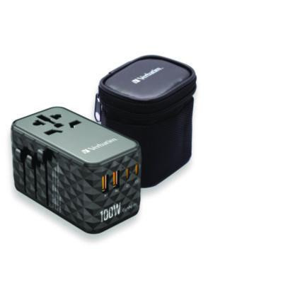 Uta-06 Gan Iii Universal Travel Adapter, (2) Usb-A/(2) Usb-C/Quick Charge 4+