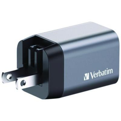 35 W 2-Port Gan Wall Charger, Black/Gray