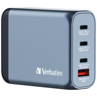 100 W 4-Port Gan Wall Charger, Black/Gray