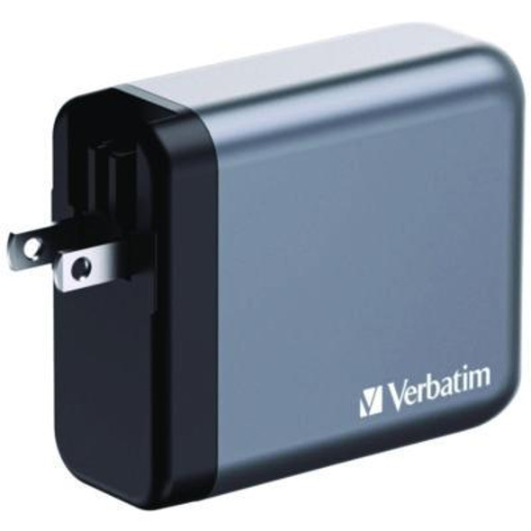 140 W 4-Port Gan Wall Charger, Black/Gray