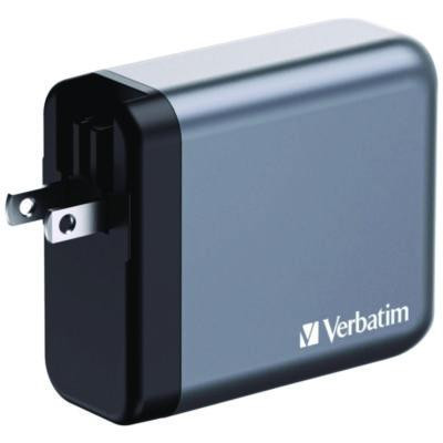 140 W 4-Port Gan Wall Charger, Black/Gray