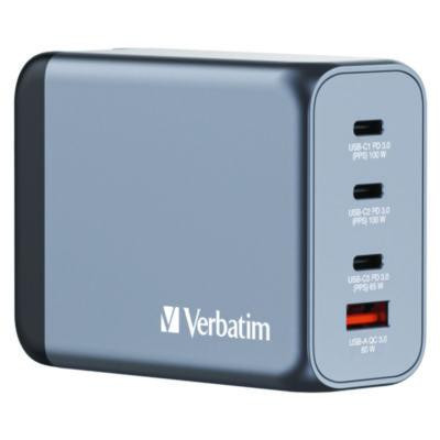 200 W 4-Port Gan Wall Charger, Black/Gray