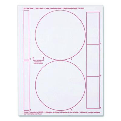 Inkjet Media Labels, Matte White, 50 Sheets/Pack