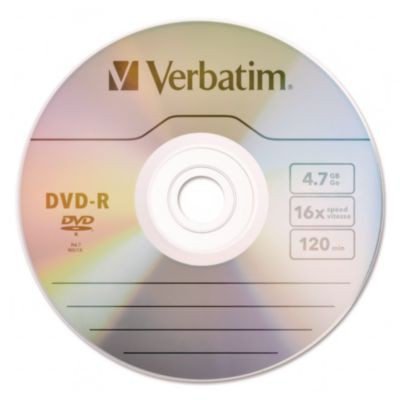 Dvd-R Recordable Disc, 4.7 Gb, 16x, Wrap, Silver, 10/Pack