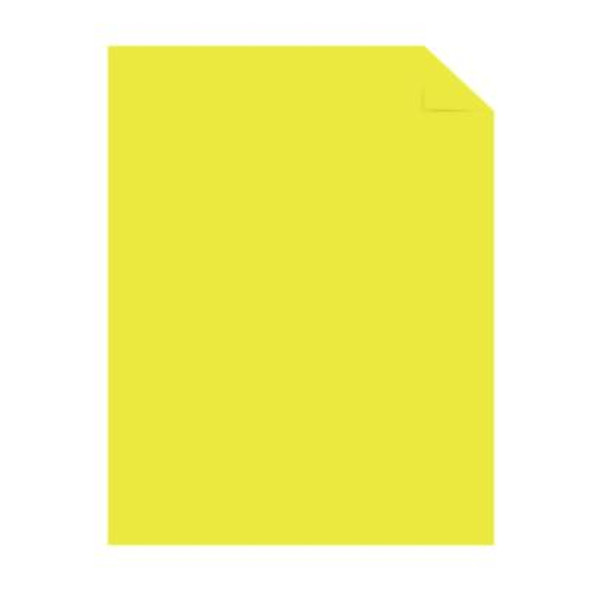 Color Cardstock -"Punchy Pastels" Assortment, 65 Lb Cover Weight, 8.5 x 11, Lively Lemon, 100/Pack