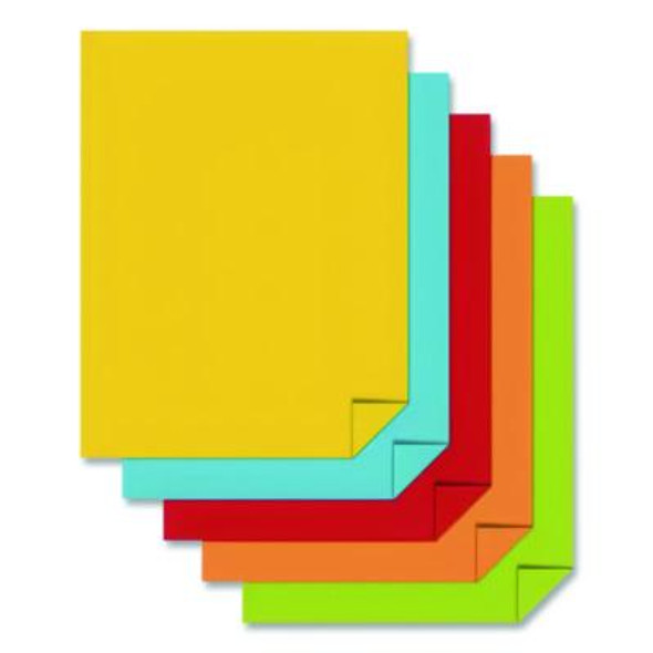 Color Paper, 24 Lb Bond Weight, 8.5 x 11, Assorted Everyday Colors, 500/Ream