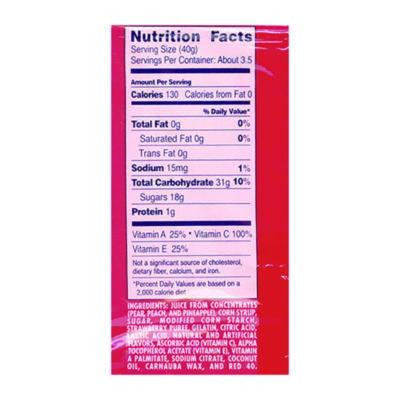 Fruit Snacks, Strawberry, 5 Oz Pouch, 12/Box