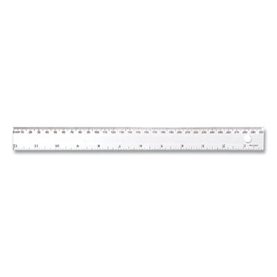 Transparent Shatter-Resistant Plastic Ruler, Standard/Metric, 12" Long, Clear