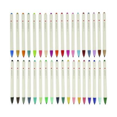 Clickart Porous Point Pen, Retractable, Fine 0.6 Mm, Assorted Ink Colors, White Barrel, 36/Pack