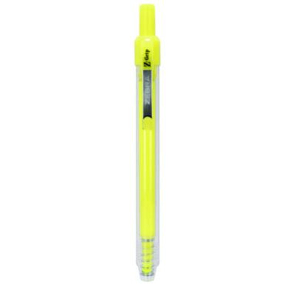 Z-Grip Retractable Highlighter Markers, Neon Yellow Ink, Chisel Tip, Neon Yellow Barrel, Dozen