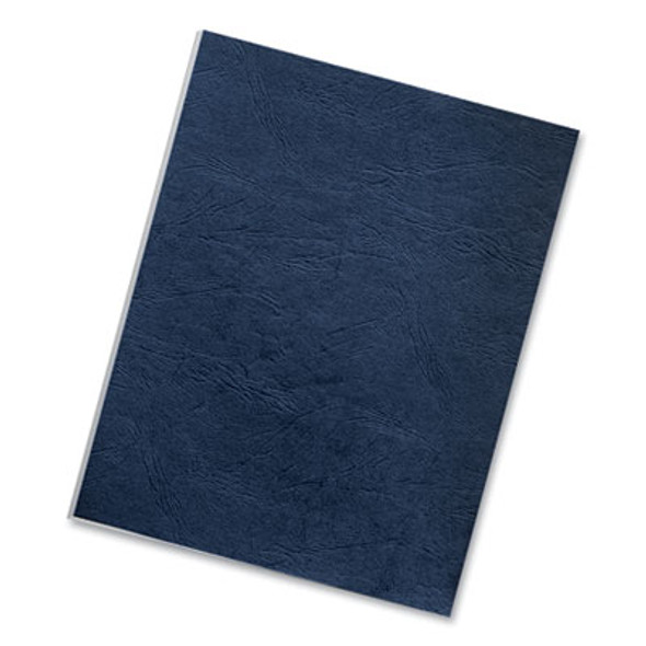 Expressions Classic Grain Texture Presentation Covers For Binding Systems, Paper, Square Corners, 11 x 8.5, Navy, 50/Pack