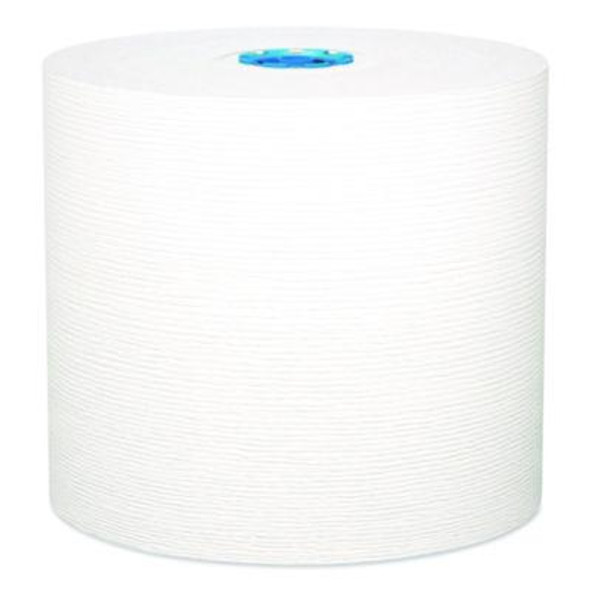Hard Roll Paper Towels With Premium Absorbency Pockets With Colored Core, Gray Core, 1-Ply, 7.5" x 700 Ft, White, 6 Rolls/Ct