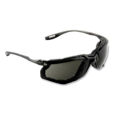 Virtua Ccs Protective Eyewear With Foam Gasket, Black/Gray Half Frame, Gray Dual Lens