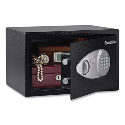 X055 Digital Security Safe, 0.58 Cu Ft, 13.8 X 10.6 X 8.7, Black/Silver