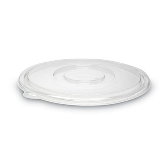 Caterline Pack N' Serve Plastic Lids, Flat Lid, 12" Diameter, Clear, 50/Carton