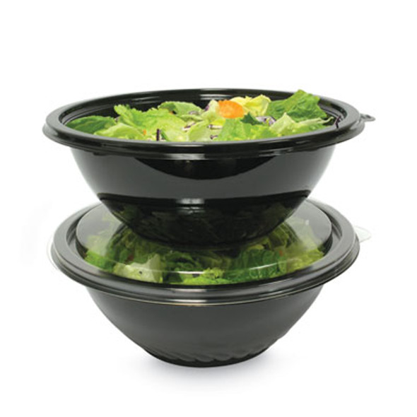 Caterline Pack n' Serve Plastic Bowl, 320 Oz, 16" Diameter x 5.5" h, Black, 25/Carton