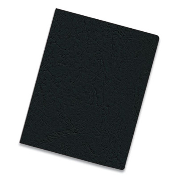 Expressions Classic Grain Texture Presentation Covers For Binding Systems, Paper, Round Corners, 11.25 x 8.75, Black, 200/Pk