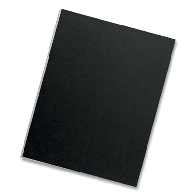 Futura Presentation Covers For Binding Systems, Plastic, Square Corners, 11 x 8.5, Matte Black, 25/Pack