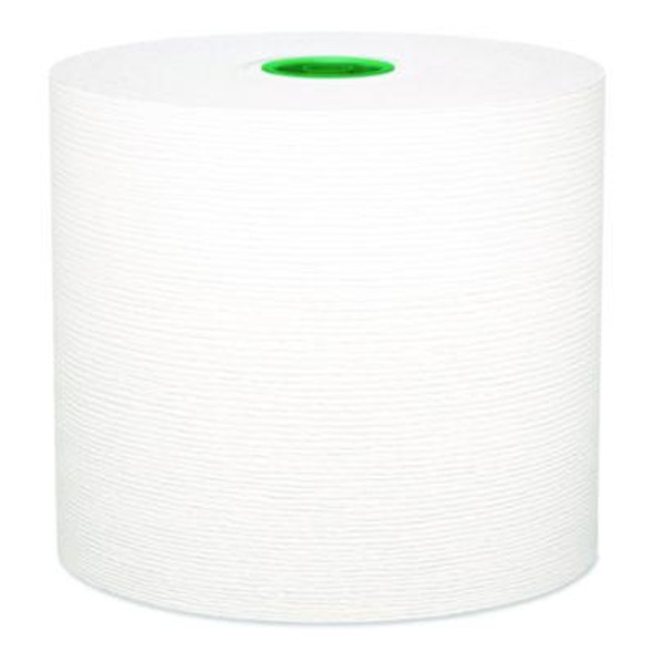 Hard Roll Paper Towels With Premium Absorbency Pockets With Colored Core, Green Core, 1-Ply, 7.5" x 700 Ft, White, 6 Rolls/Ct