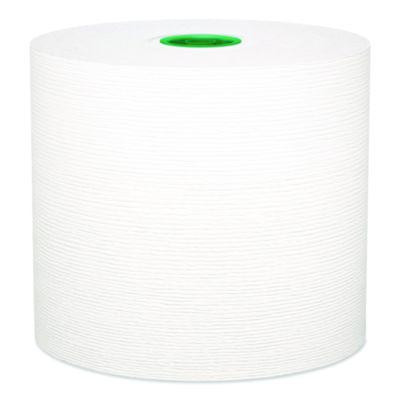 Hard Roll Paper Towels With Premium Absorbency Pockets With Colored Core, Green Core, 1-Ply, 7.5" x 700 Ft, White, 6 Rolls/Ct