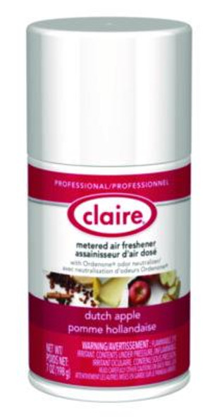 Metered Air Freshener, Apple Scent, 7 Oz Aerosol Spray, 12/Carton