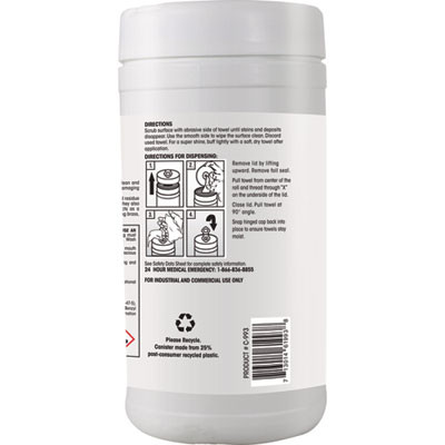 Stainless Steel Cleaner Wipes, 9.5 x 12, Citrus, Purple, 40 Wipes/Canister, 6 Canisters/Carton