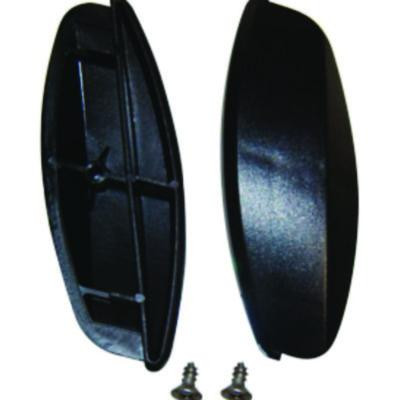 End Caps With Hardware, 18 x 1.5, Plastic, Black