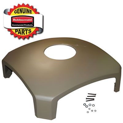 Dome Top With Hole For Landmark Series Waste Receptacle, 26" Diameter, Driftwood